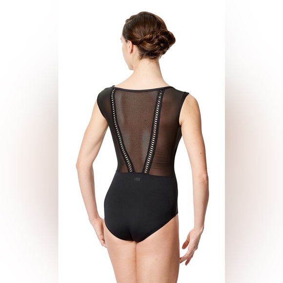 Lulli black mesh pattern leotard - Picture 2 of 5